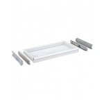Cassetto per scaffale a estrazione telescopica H 100 mm, grigio chiaro