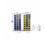 Scaffale aggiuntivo con 20 contenitori Picking Box Air mis. 3/3A2, L584 x P421 x H2003 mm