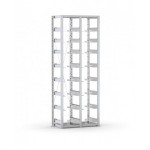 Scaffale vuoto per cassette 400x300 mm, L810 x P421 x H2003 mm