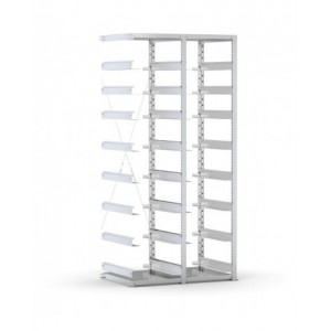 Scaffale aggiuntivo vuoto per cassette 600x400 mm, L960 x P621 x H2003 mm