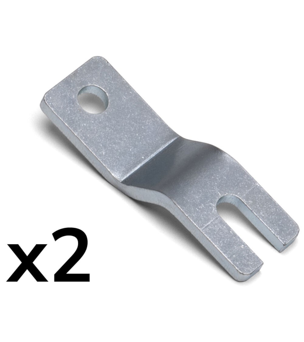 Kit 2 staffe di fissaggio a parete per scaffale componibile, L24 x P20 x H79 mm
