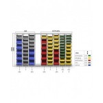 Campata base per scaffale porta contenitori, L460 x P521 x H2003 mm