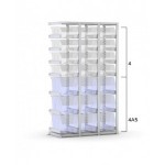 Scaffale aggiuntivo vuoto per contenitori mis. 4/4A5, L1158 x P521 x H2003 mm