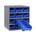 Scaffale con 12 contenitori RK Box Air, L500 x P500 x H545 mm