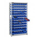 Scaffale con 13 piani e 72 contenitori RK Box Air, L1057 x P521 x H2011 mm