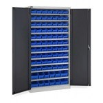 Armadio con 82 contenitori RK Box Air, L1023 x P555 x H2000 mm, grigio e antracite