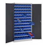 Armadio con 82 contenitori RK Box Air, L1023 x P555 x H2000 mm, grigio e antracite