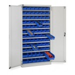Armadio con 82 contenitori RK Box Air, L1023 x P555 x H2000 mm, grigio