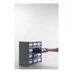 Scaffale a 5 ripiani con 8 cassette RK Box Classic, L500 x P300 x H545 mm