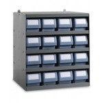 Scaffale a 5 ripiani con 16 cassette RK Box Classic, L500 x P400 x H545 mm