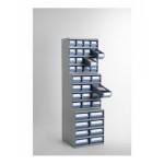 Scaffale a 5 ripiani con 12 cassette RK Box Classic, L500 x P500 x H545 mm