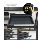 Armadio portautensili con porte a 7 cassetti, 3 piani regolabili, L714 x P573 x H2000 mm