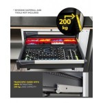 Armadio portautensili con porte a 7 cassetti, 3 piani regolabili, L714 x P573 x H2000 mm