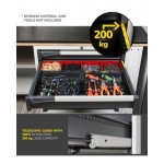 Armadio portautensili con porte a 7 cassetti, 3 piani regolabili, L714 x P573 x H2000 mm