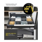 Armadio portautensili con porte a 7 cassetti, 3 piani regolabili, L714 x P573 x H2000 mm