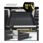Armadio portautensili con porte, 7 cassetti e 3 piani regolabili, L714 x P726 x H12000 mm