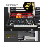 Armadio portautensili con porte, 7 cassetti e 3 piani regolabili, L714 x P726 x H12000 mm