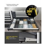 Armadio portautensili con porte a 7 cassetti, 3 piani regolabili, L1020 x P573 x H2000 mm