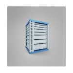 Armadio portautensili con porte a 7 cassetti, 3 piani regolabili, L1020 x P573 x H2000 mm