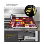 Armadio portautensili a 7 cassetti e 3 piani regolabili, L1428 x P726 x H2000 mm