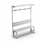 Panchina singola a 3 doghe con schienale, L1500 x P406 x H1900 mm