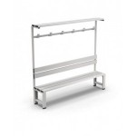 Panchina singola a 3 doghe con schienale, L2000 x P406 x H1900 mm