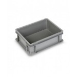 Contenitore Euro in polipropilene riciclato, L400 x P300 x H130mm, maniglie a conchiglia