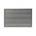 Cassetta in acciaio inox forata con maniglie, mis. 272-4, ⌀ foro 3 mm,  L480 x P315 x H200 mm