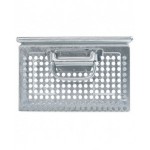 Cassetta metallica forata con maniglie, mis. 272-4, ⌀ foro 10 mm,  L480 x P315 x H200 mm