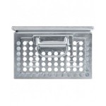 Cassetta metallica forata con maniglie, mis. 272-4, ⌀ foro 15 mm,  L480 x P315 x H200 mm