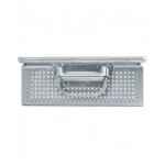Cassetta metallica forata con maniglie, mis. 272-4A2, ⌀ foro 4,2 mm,  L480 x P315 x H105 mm