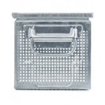 Cassetta metallica forata con maniglie, mis. 272-3, ⌀ foro 4,2 mm,  L325 x P210 x H200 mm