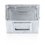 Contenitore a bocca di lupo zincato, mis.2, L150 x P235 x H125 mm