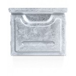 Contenitore a bocca di lupo zincato, mis.2, L150 x P235 x H125 mm