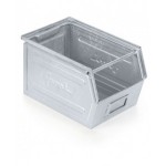 Contenitore a bocca di lupo zincato con traversino, mis.3, L210 x P350 x H200 mm