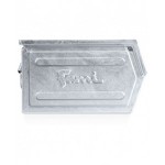 Contenitore a bocca di lupo zincato con traversino, mis.3, L210 x P350 x H200 mm