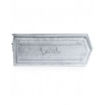 Contenitore a bocca di lupo zincato con traversino, mis.3P4, L210 x P550 x H200 mm