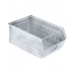 Contenitore a bocca di lupo zincato con traversino, mis.4, L310 x P510 x H200 mm