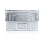 Contenitore a bocca di lupo zincato con traversino, mis.4, L310 x P510 x H200 mm
