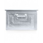 Cassetta zincata a bocca di lupo con traversino, mis. 5P4, L480 x P540 x H300 mm