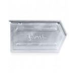 Cassetta zincata a bocca di lupo con traversino, mis. 5P4, L480 x P540 x H300 mm