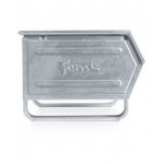 Cassetta zincata a bocca di lupo con slitte e traversino, mis. 5P4, L480 x P540 x H385 mm