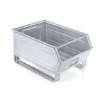 Cassetta zincata a bocca di lupo con slitte e traversino, mis. 5, L480 x P725 x H385 mm