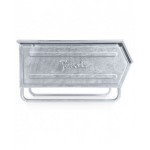 Cassetta zincata a bocca di lupo con slitte e traversino, mis. 5, L480 x P725 x H385 mm