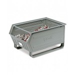 Cassetta zincata a bocca di lupo con slitte e traversino, mis. 5, L480 x P725 x H385 mm