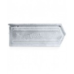 Cassetta zincata a bocca di lupo con doppio traversino, mis. 4, L310 x P510 x H200 mm