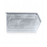 Cassetta zincata a bocca di lupo con doppio traversino, mis. 5P4, L480 x P540 x H300 mm