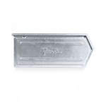 Cassetta zincata a bocca di lupo con doppio traversino, mis. 5, L480 x P725 x H295 mm