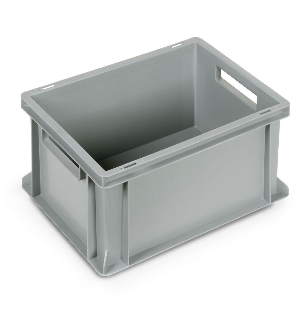 Contenitore Euro Box, mis. 4322, L400 x P300 x H220 mm, maniglie aperte