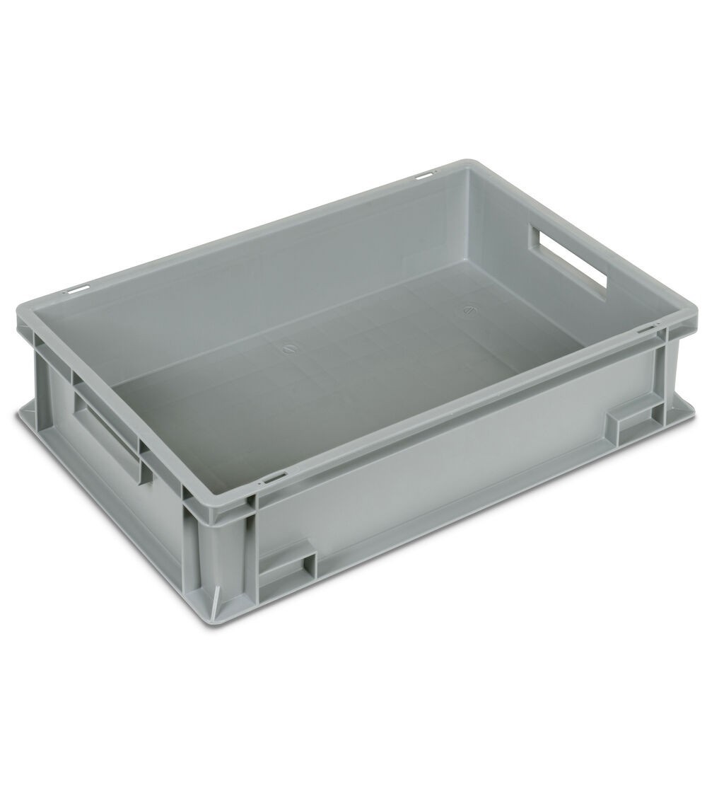 Contenitore Euro Box, mis. 6415, L600 x P400 x H150 mm, maniglie aperte